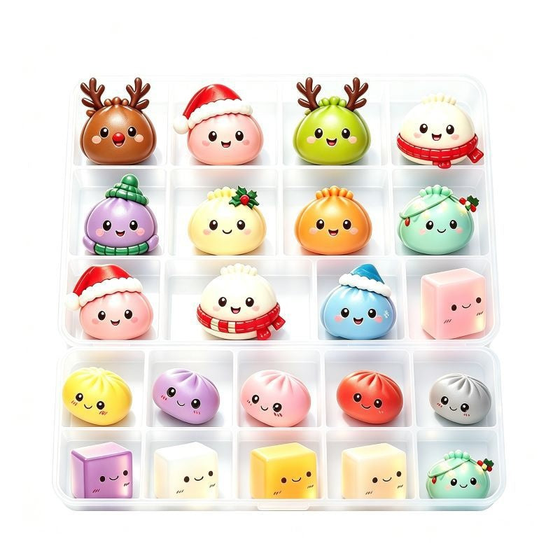 Christmas Advent Calendar Squishy Stress Relief Toy 24 Box Set