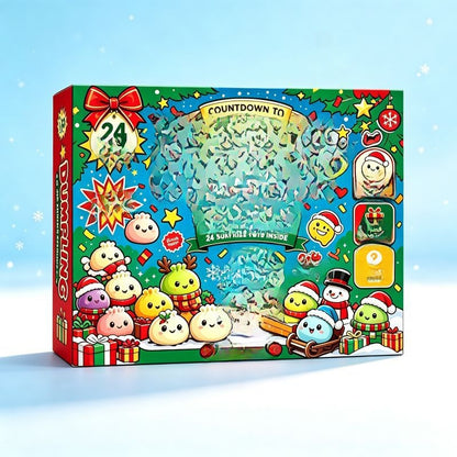 Christmas Advent Calendar Squishy Stress Relief Toy 24 Box Set