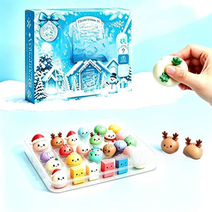 Christmas Advent Calendar Squishy Stress Relief Toy 24 Box Set